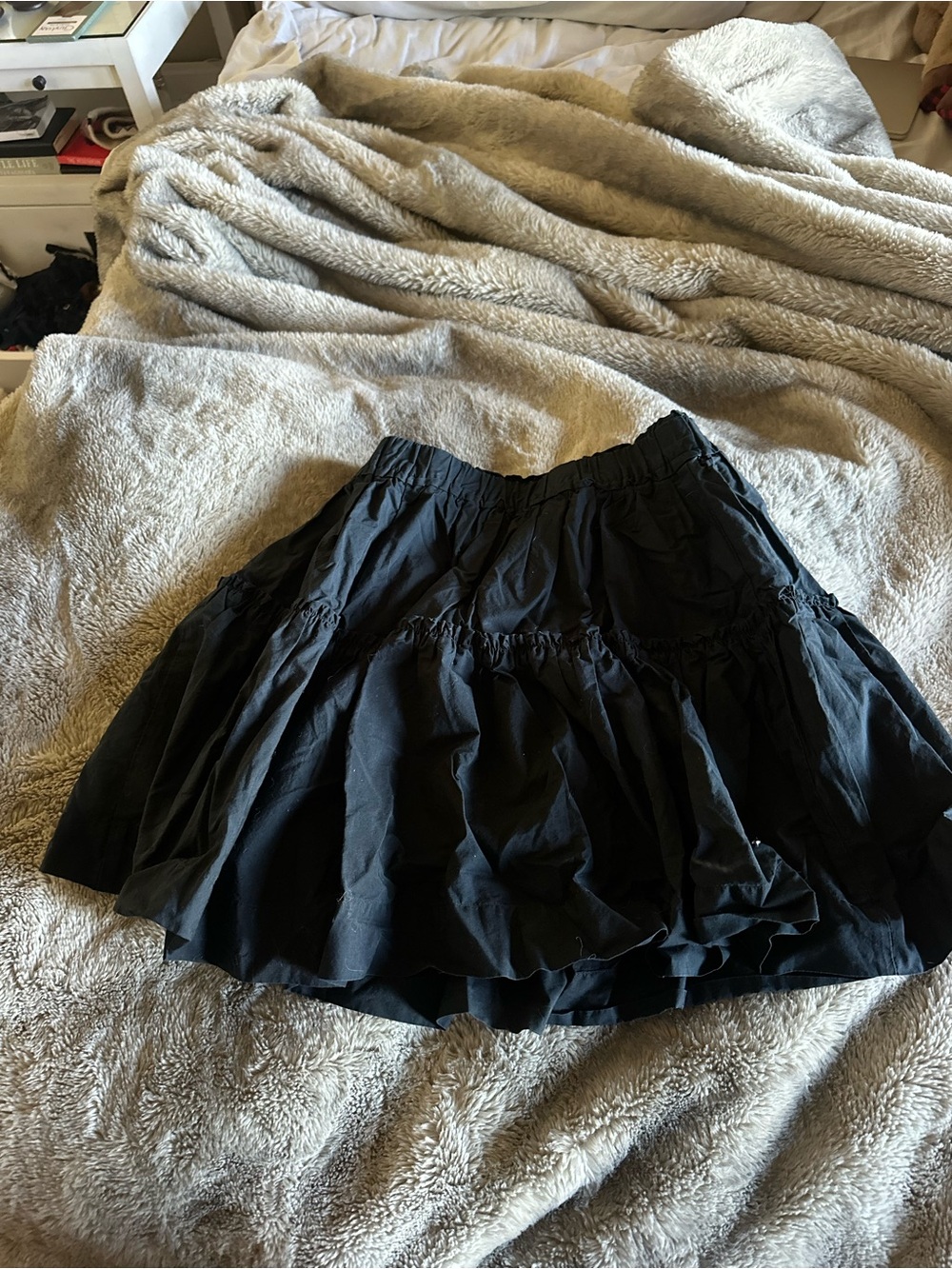 Anthropologie Maeve Black Tiered Circle Skirt NWOT